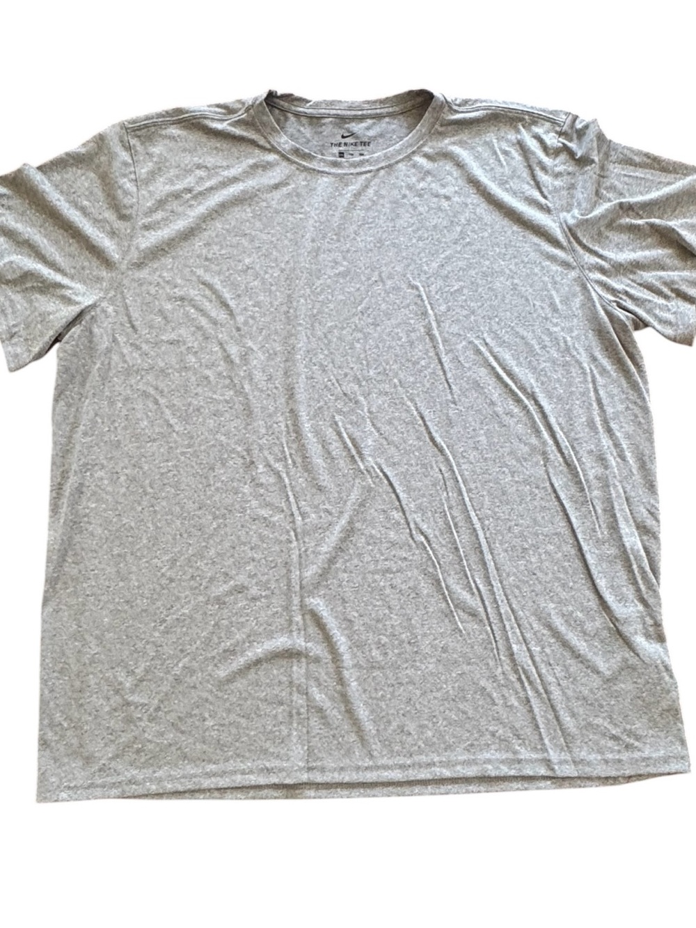 The Nike Tee Dri-Fit Men's Heather Gray Crew Neck T-Shirt